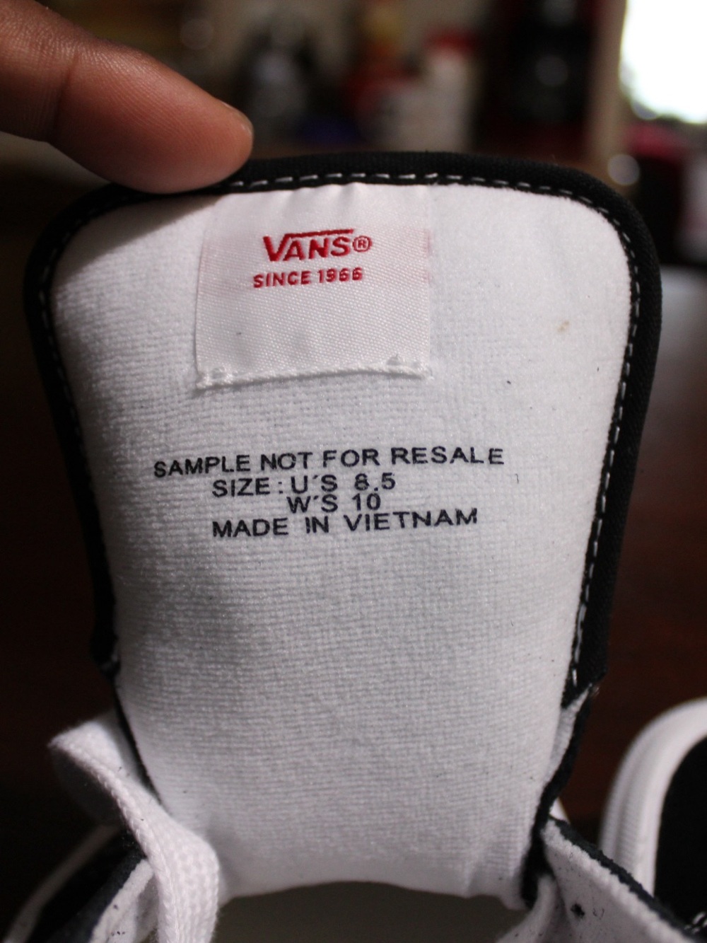 Vans Knu Skool Skate Shoe - Black / True White - Picture 4 of 8